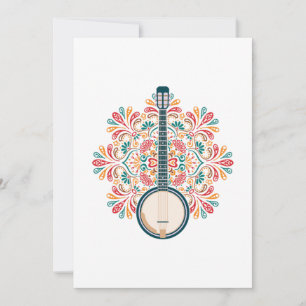 Invitation Banjo Instrument acoustique Pays Musique Bleu Cade