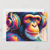 Invitation Banksy DJ Monkey Gorilla Chimp (Devant)