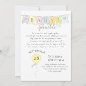 Invitation Bannière baby shower Sprinking Ballons & Ours (Devant)