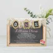 Invitation Bannière d'anniversaire de la Parties scintillant (Debout devant)