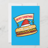 Invitation Bannière de hotdog de Noël mignon personnalisable (Devant)