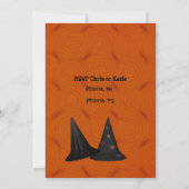 Invitation bannière de la fête d'Halloween Orange (Dos)