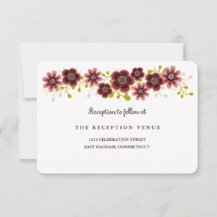 Invitation Bannière de mariage du bouquet floral romantique R
