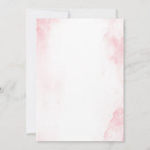 Invitation Bannière d'invitation de Baby shower rose Dusty po (Dos)