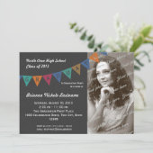 Invitation Bannière du drapeau du peintre avec photo (Debout devant)