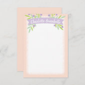 Invitation Bannière fleurie rose douce et Lilac (Devant / Derrière)