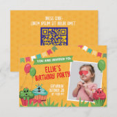 Invitation Bannière horizontale de la fête d'anniversaire de  (Devant / Derrière)