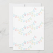 Invitation Bannière joyeuse de Pennant Anniversaire (Dos)