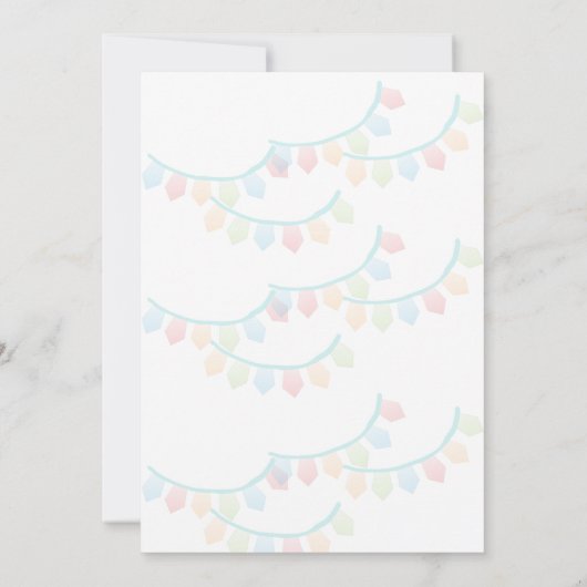 Invitation Bannière joyeuse de Pennant Anniversaire (Dos)