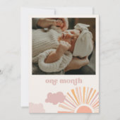 Invitation Bannière mensuelle du soleil de fille - un mois (Devant)