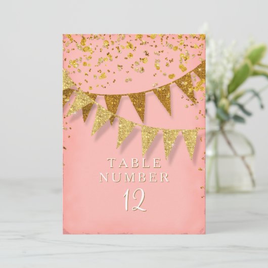 Invitation Bannière moderne Pennant avec Parties scintillant (Debout devant)