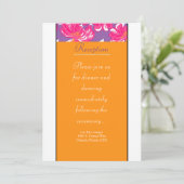 Invitation Bannière orange et violet 3,5 x 7 (Debout devant)