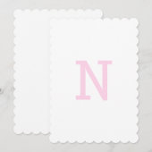 Invitation Bannière première du pot de gingembre rose preppy  (Devant / Derrière)