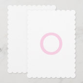 Invitation Bannière première monogramme pot de gingembre rose (Devant / Derrière)