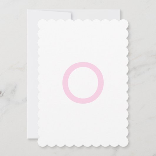 Invitation Bannière première monogramme pot de gingembre rose (Devant)