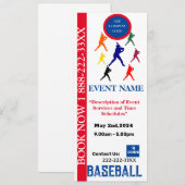 Invitation BANNière Rétractable DE BASEBALL (Devant / Derrière)