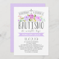 Bannière Rose violet| Bautismo espagnol
