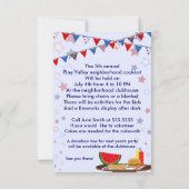 Invitation Bannière rouge blanc et bleu (Dos)