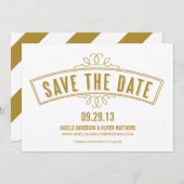 INVITATION BANNIÈRE VINTAGE | ENREGISTRER LA DATE D'ANNONCE (Devant / Derrière)