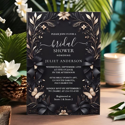 Invitation Bannières Bows Satin Ruban Fête des mariées de cou