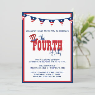 Invitation Bannières d'invitation pour une fête patriotique d
