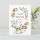 Invitation Banny Rabet new born Greeting cards (Debout devant)