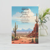 Invitation Baño de novia boho desierto cactus (Debout devant)