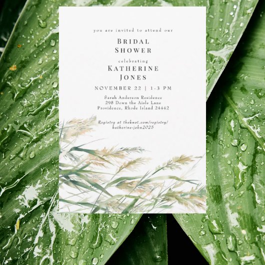 Invitation Baño de novia Boho Grass 