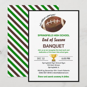 Invitation Banquet de football