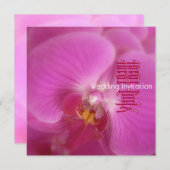 Invitation Banquet d'orchidées / Mariage oriental de Chinois (Devant / Derrière)