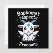 Invitation Baphomet transgenre Respecte Pronouns Trans Pride (Devant / Derrière)