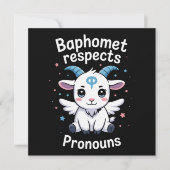 Invitation Baphomet transgenre Respecte Pronouns Trans Pride (Devant)