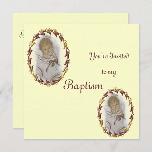 Invitation Baptême (Devant / Derrière)