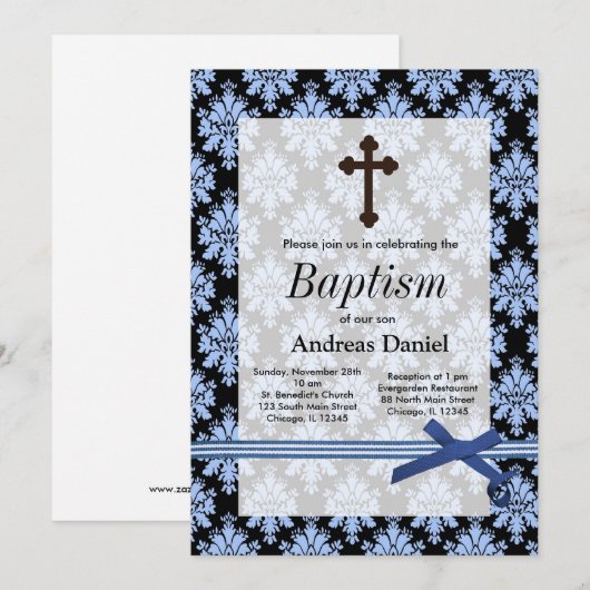 Invitation Baptême (Devant / Derrière)