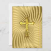 Invitation Baptême 1ère communion Confirmation Or (Devant)