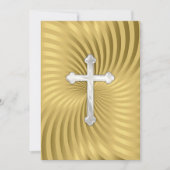 Invitation Baptême 1ère communion Confirmation Pearl d'or (Devant)