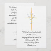 Invitation Baptême adulte/Ado (Devant / Derrière)