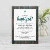 Invitation Baptême adulte rustique (Debout devant)
