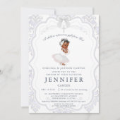 Invitation Baptême Africaine Américaine Fille Baptême Christe (Devant)