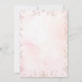 Invitation baptême aquarelle rose (Dos)