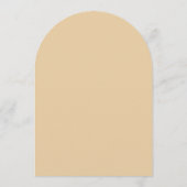 Invitation Baptême Arc Beige Simple Script Croix Brown (Dos)