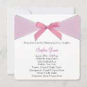 Invitation Baptême Arc en Diamant Rose (Dos)