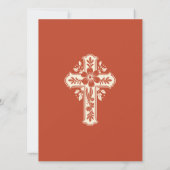 Invitation Baptême artistique floral (Dos)