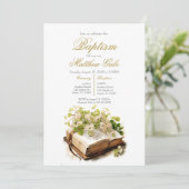 Invitation baptême avec bible (Debout devant)