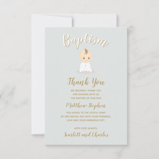 Invitation Baptême Baby Boy (Devant)