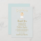 Invitation Baptême Baby Boy (Devant / Derrière)