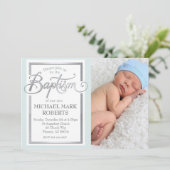 Invitation Baptême, Baptême, Baptême De Garçon (Debout devant)