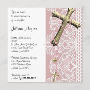 Invitation Baptême/baptême simple et élégant