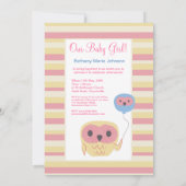 Invitation Baptême bébé baptême Christening Pink Dolphin Phot (Dos)