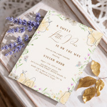 Baptême Bébé Fleurs de Poire à l'Aquarelle Jardin